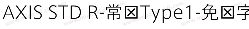 AXIS STD R-常规Type1字体转换